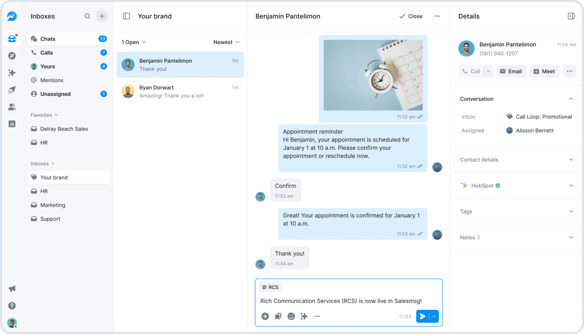 Deliver Rich, Branded Messaging with RCS in Salesmsg