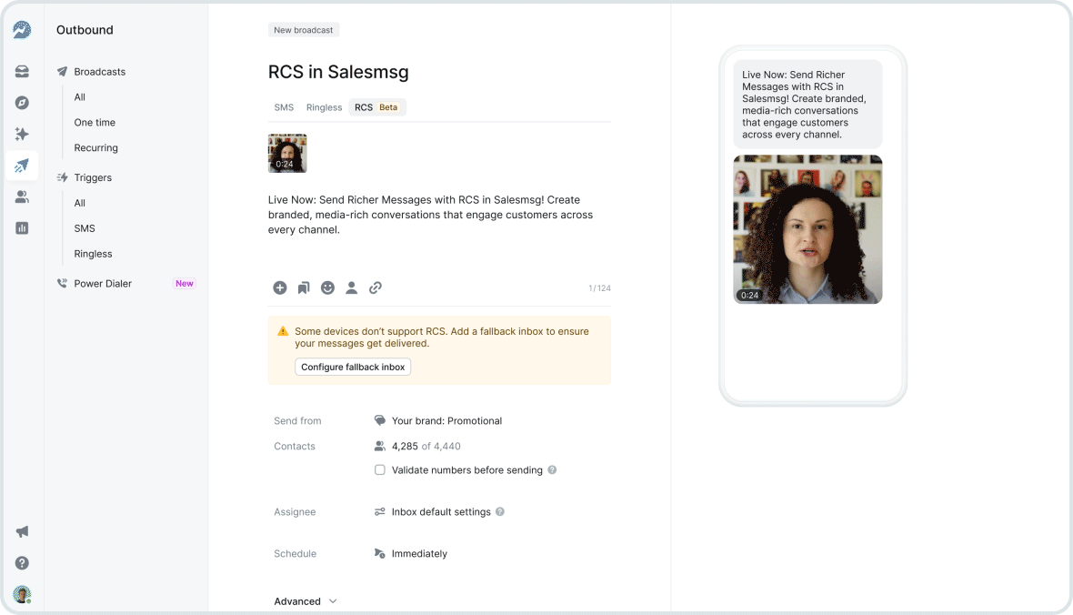 Deliver Rich, Branded Messaging with RCS in Salesmsg