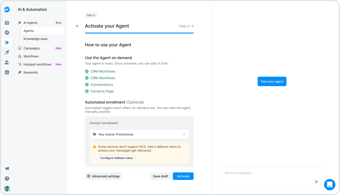 Deliver Rich, Branded Messaging with RCS in Salesmsg