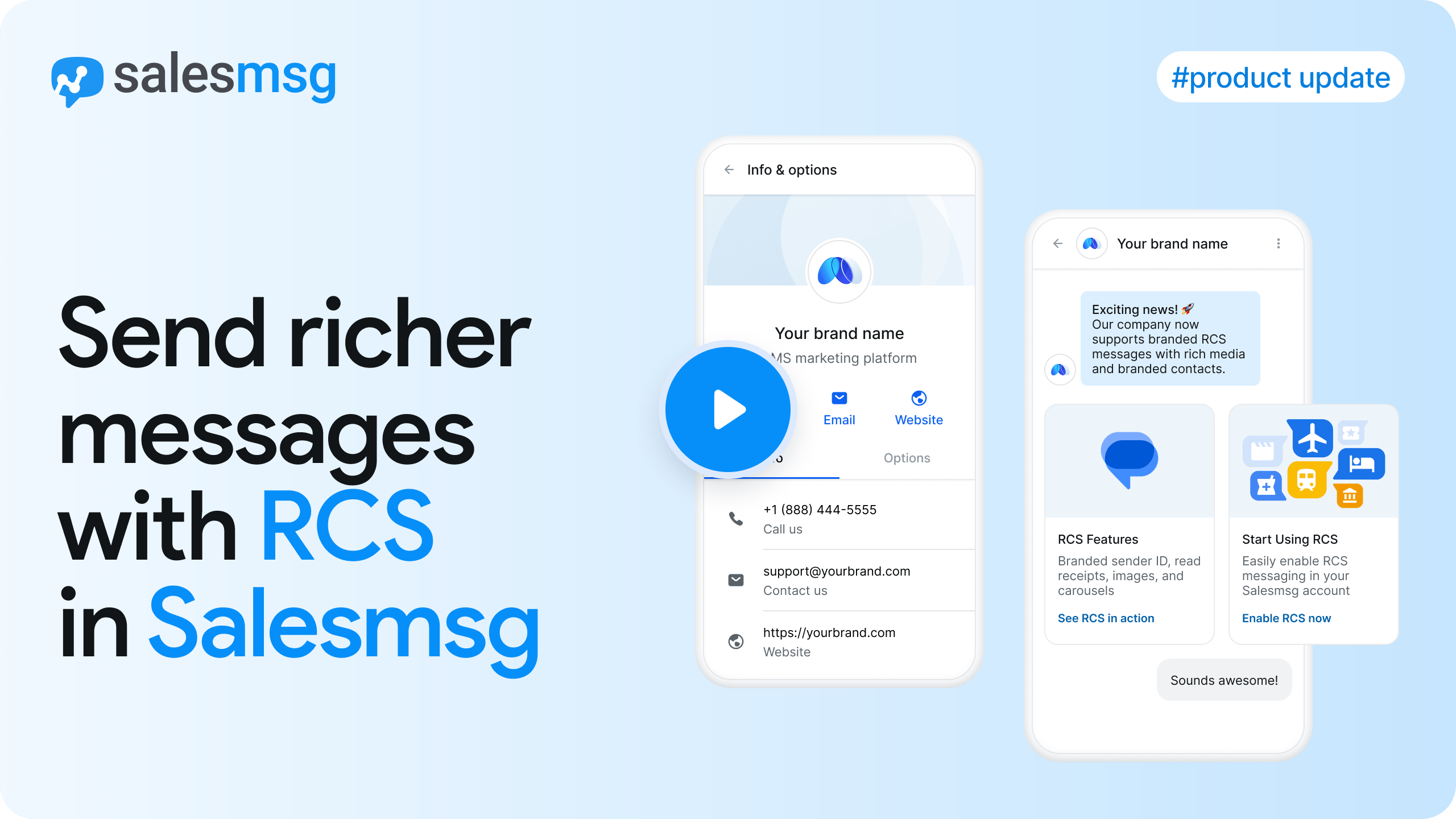 Deliver Rich, Branded Messaging with RCS in Salesmsg
