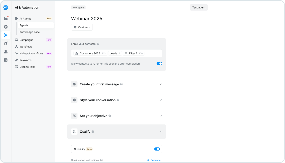 AI Qualify: Focus Every Texting Conversation on the Right Leads