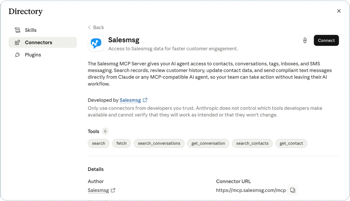 Run Salesmsg from Any AI Agent You Already Use