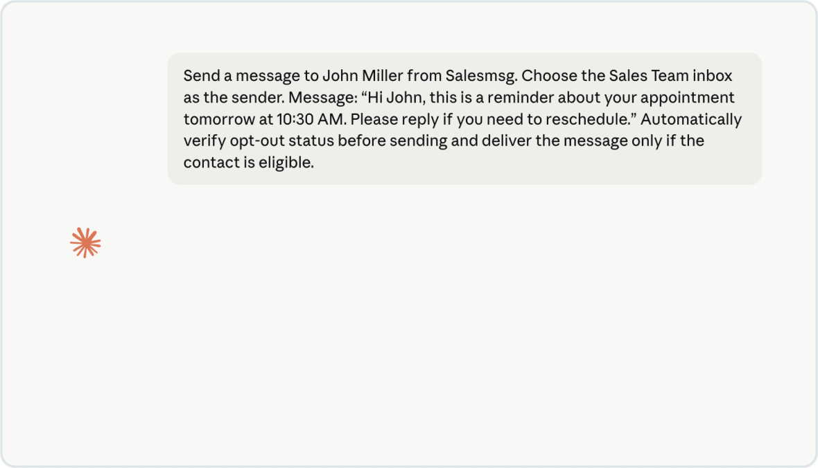 Run Salesmsg from Any AI Agent You Already Use