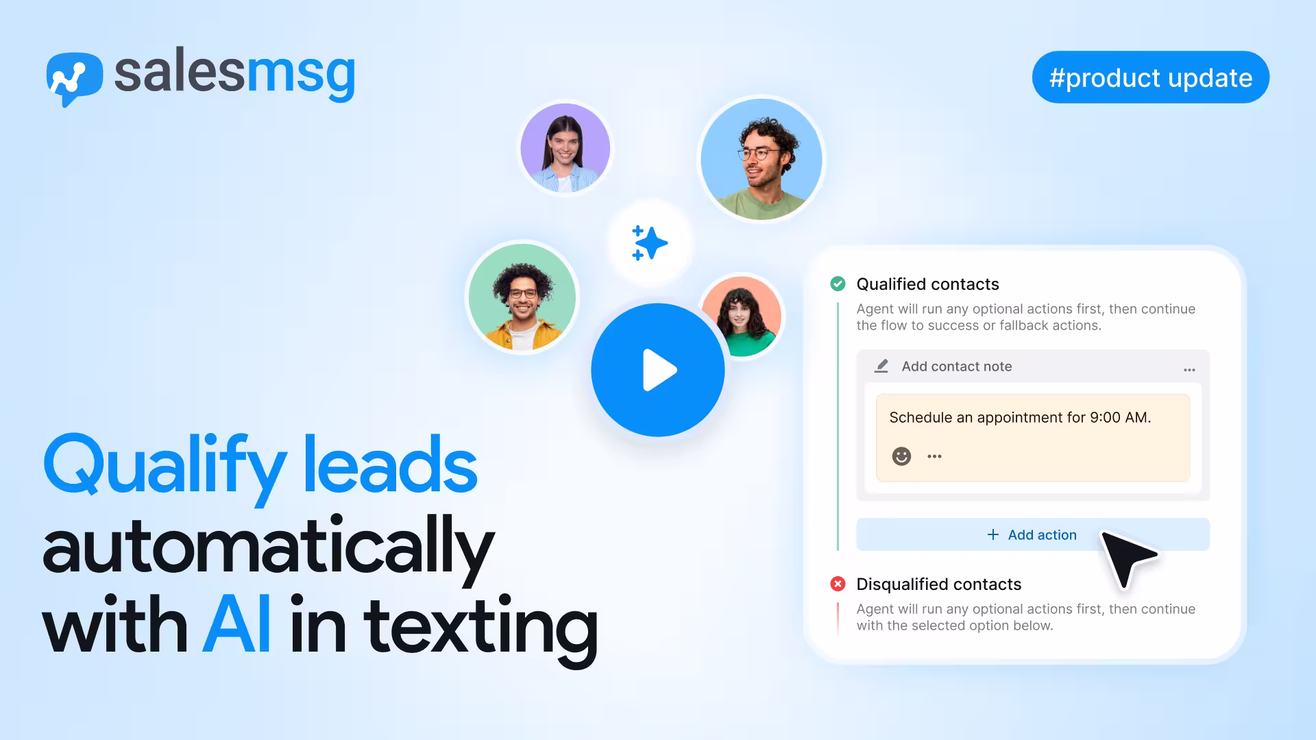 Use AI Qualify to score texting conversations, auto trigger actions, and keep agents focused on high value leads using CRM data.