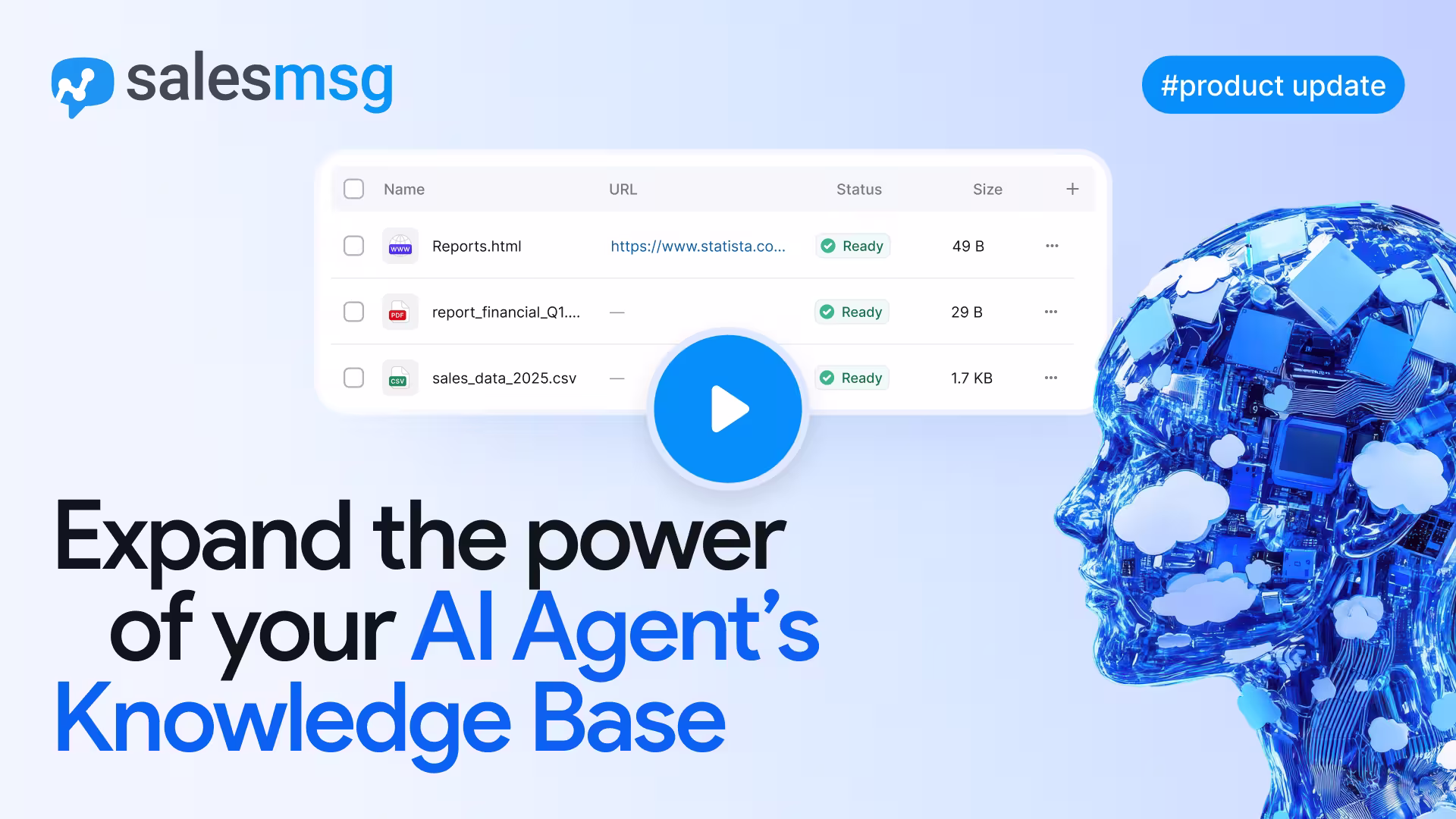 Salesmsg AI Knowledge Base is upgraded for accurate, up to date answers so your agents respond faster and more reliably. See how it works.