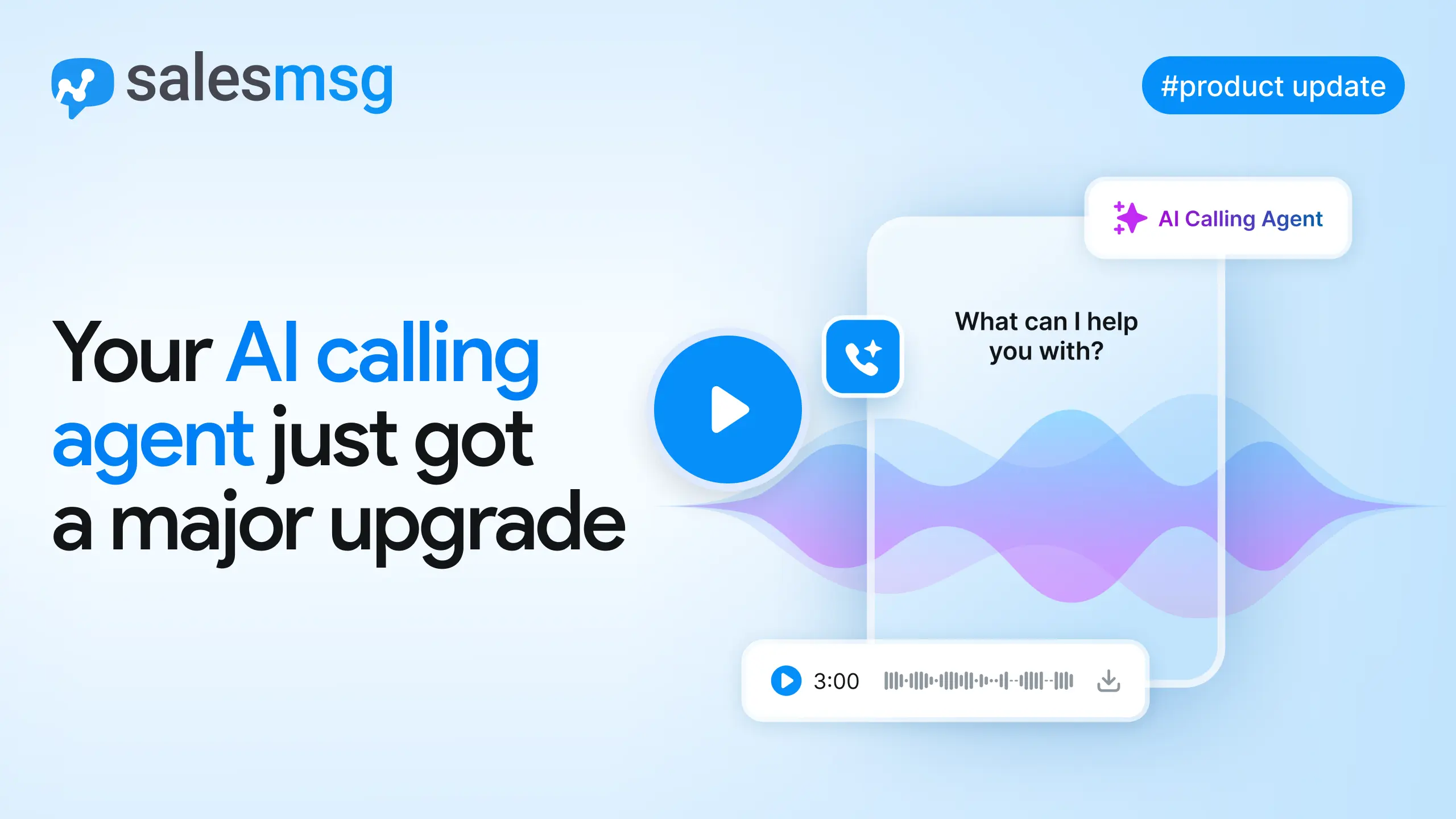 Salesmsg AI Calling Agent now does more than answer questions. Automatically escalate calls to your team, collect and save contact data in real time, send SMS messages during or after a call, and filter your call log by AI-handled calls to stay on top of every interaction.
