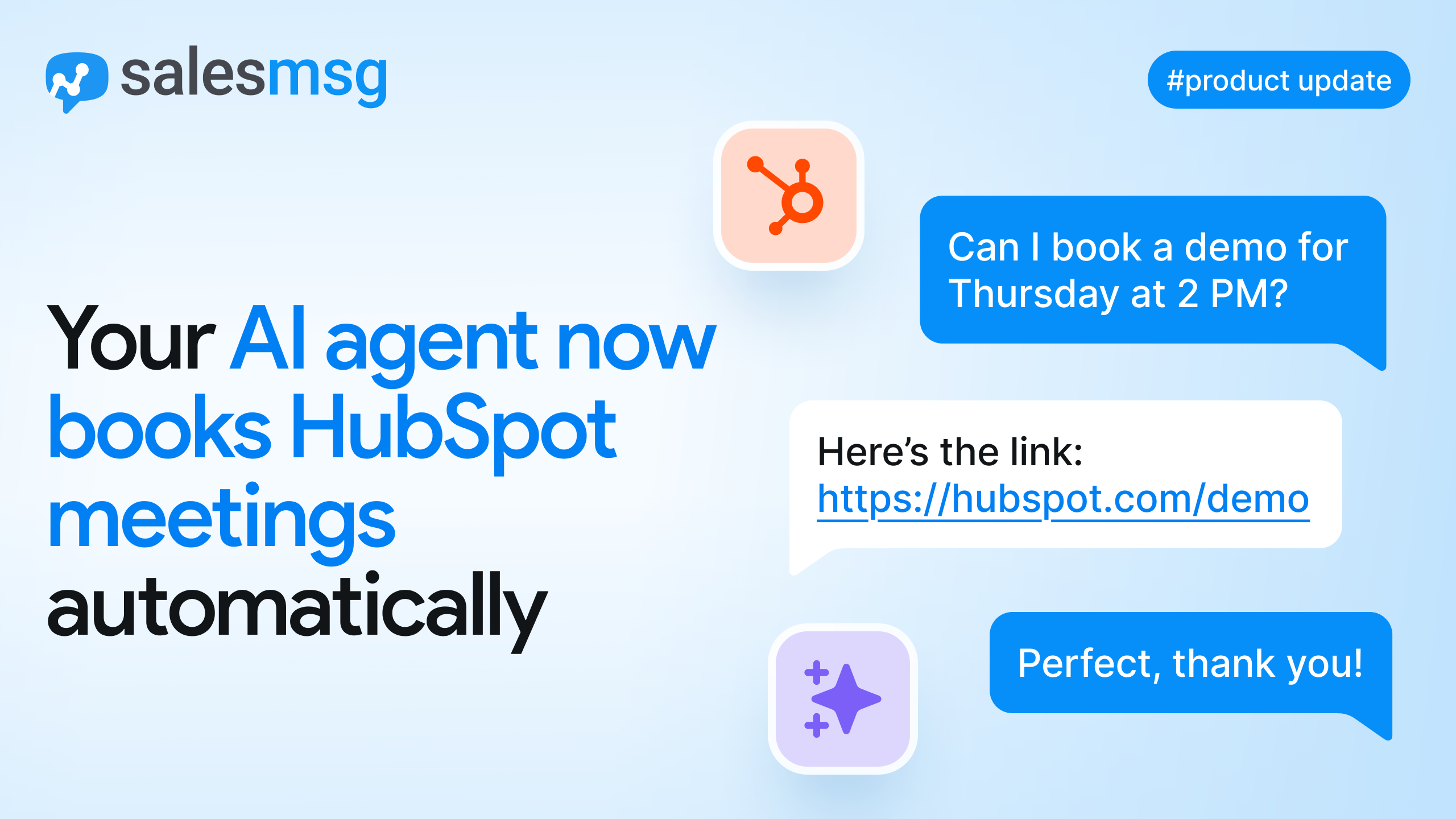 Book HubSpot meetings automatically with your AI agent