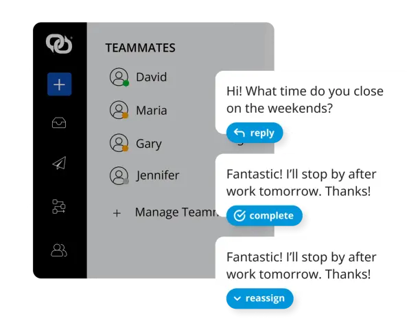 EZ Texting Team Inbox for managing SMS conversations