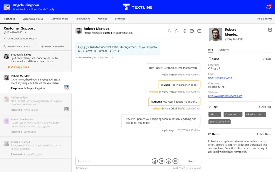 textline platform live