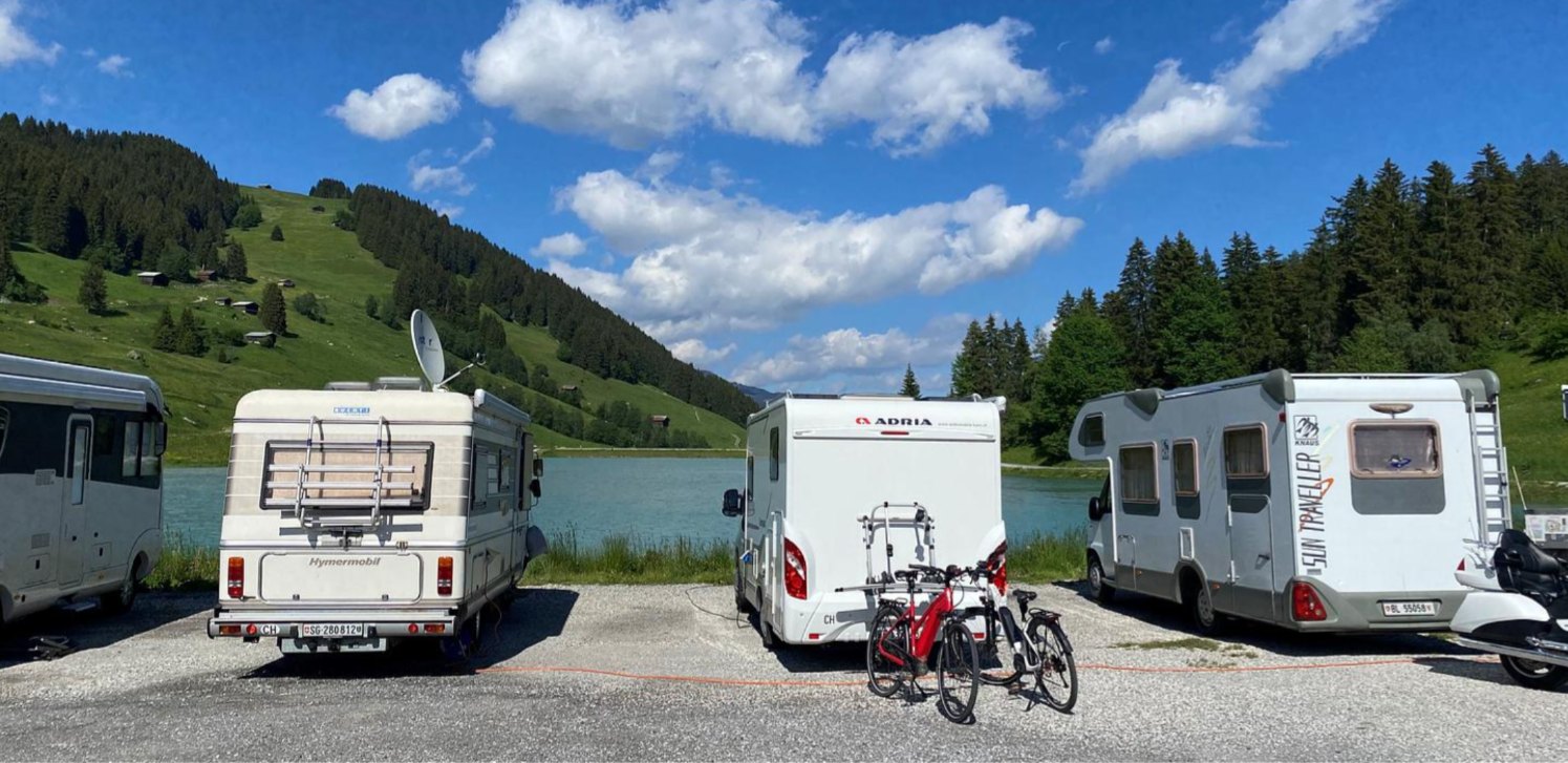Wohnmobile am Brigelser See