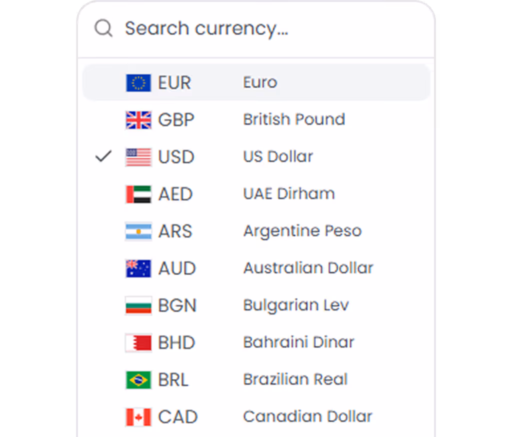BlueGamma Currency Catalogue