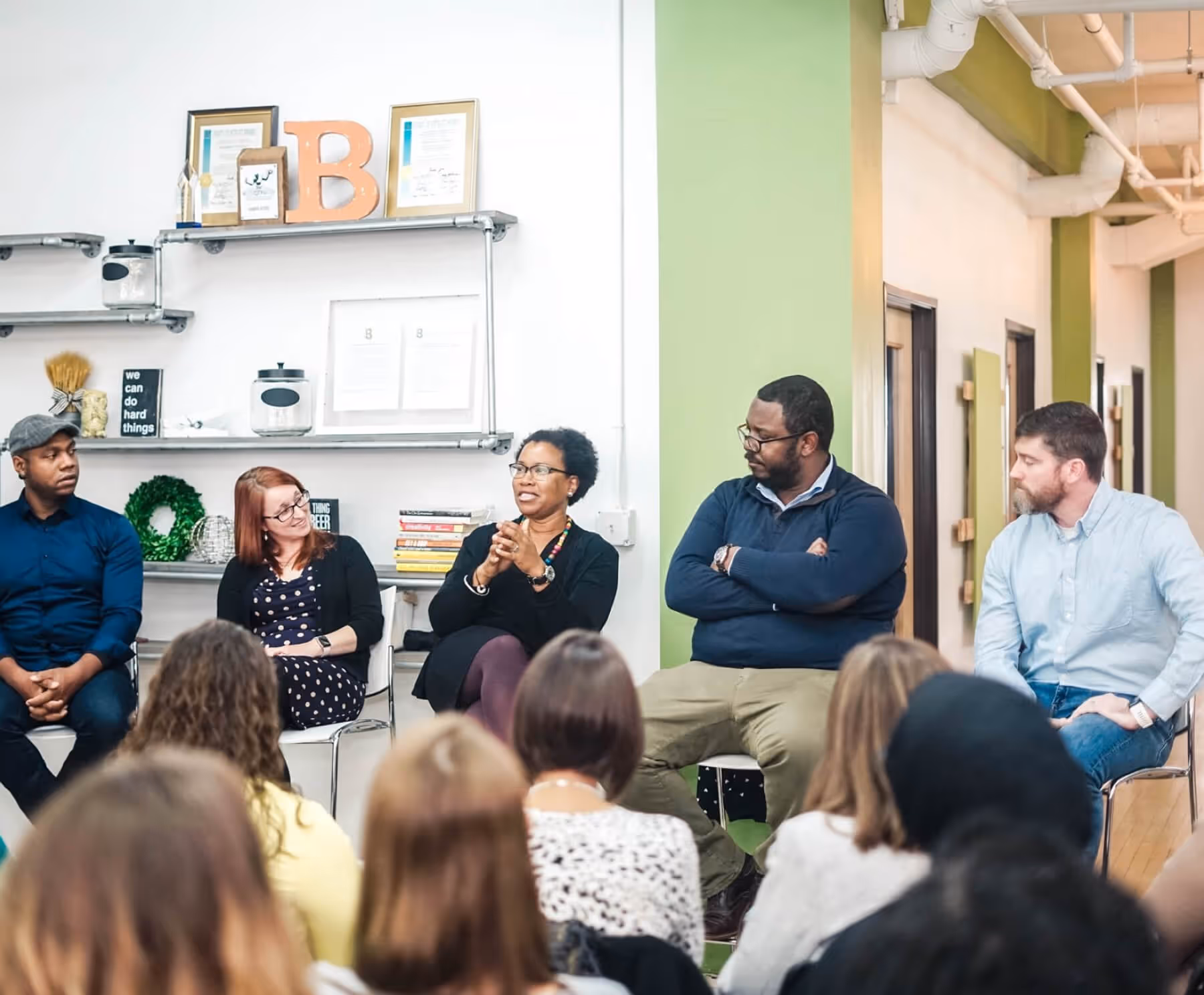 Panel of speakers at a Bamboo Community event