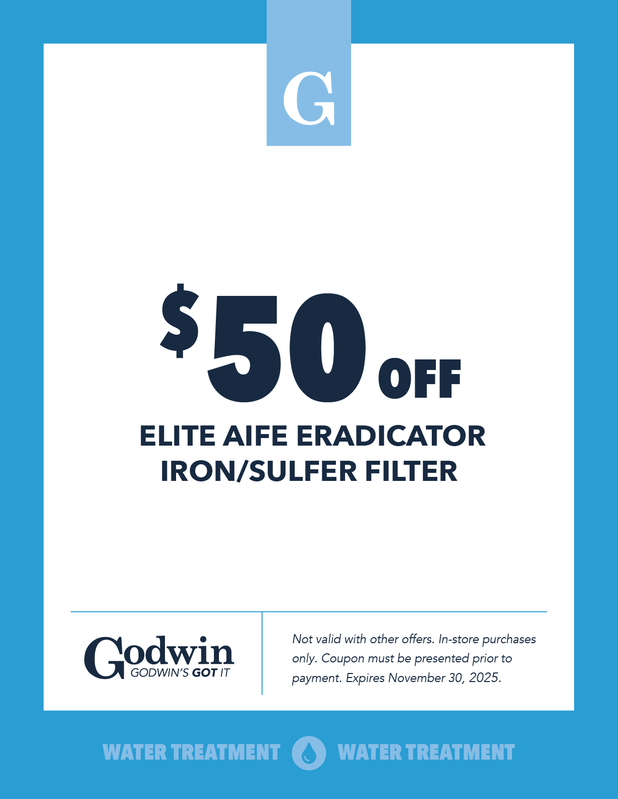 $50 Off Elite Aife Eradicator Iron/Sulfer Filter 