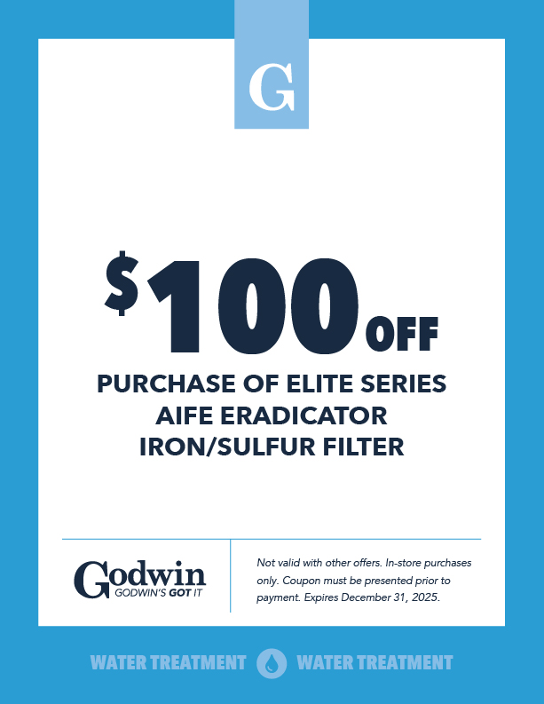 $100 off purchase of Elite Series Aife Eradicator Iron/Sulfur Filter 