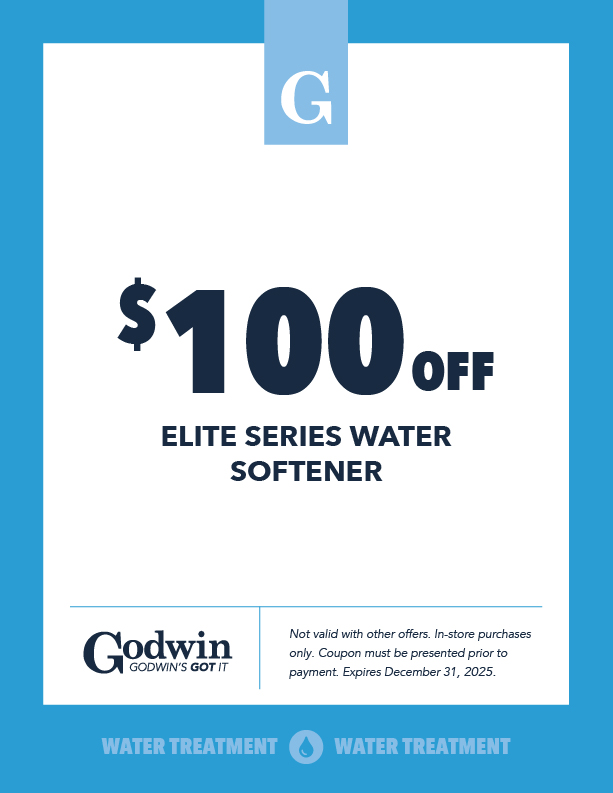 $100 off Elite Series Water Softener