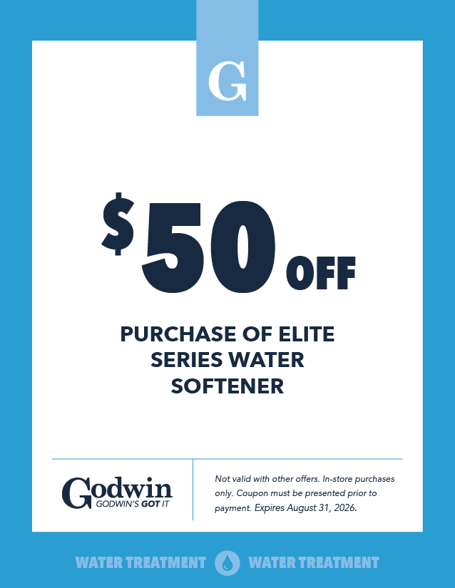 $50 off purchase of elite series water softener