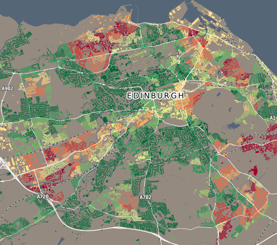 affluence map for edinburgh