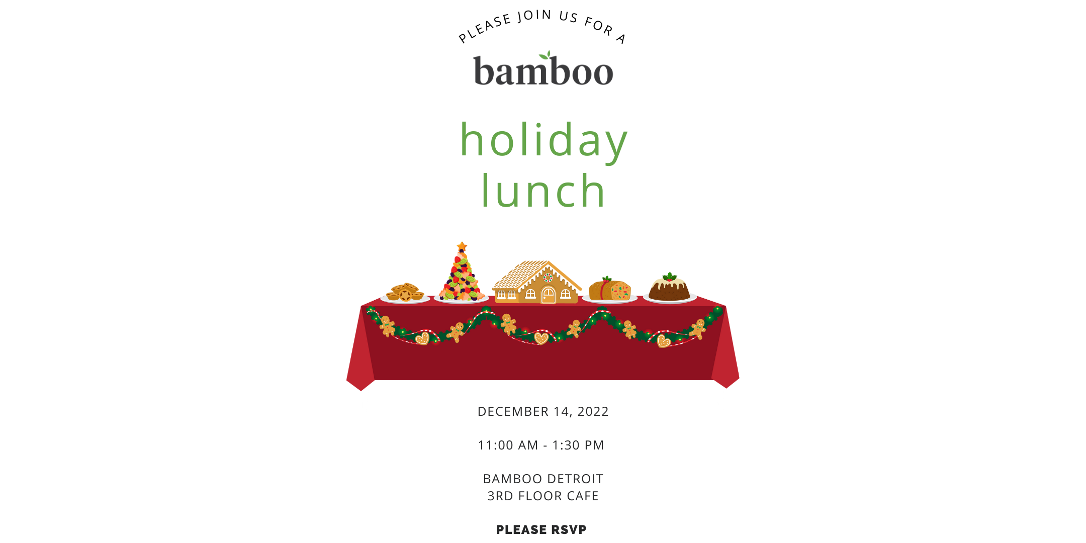 Bamboo Holiday Celebration Flyer