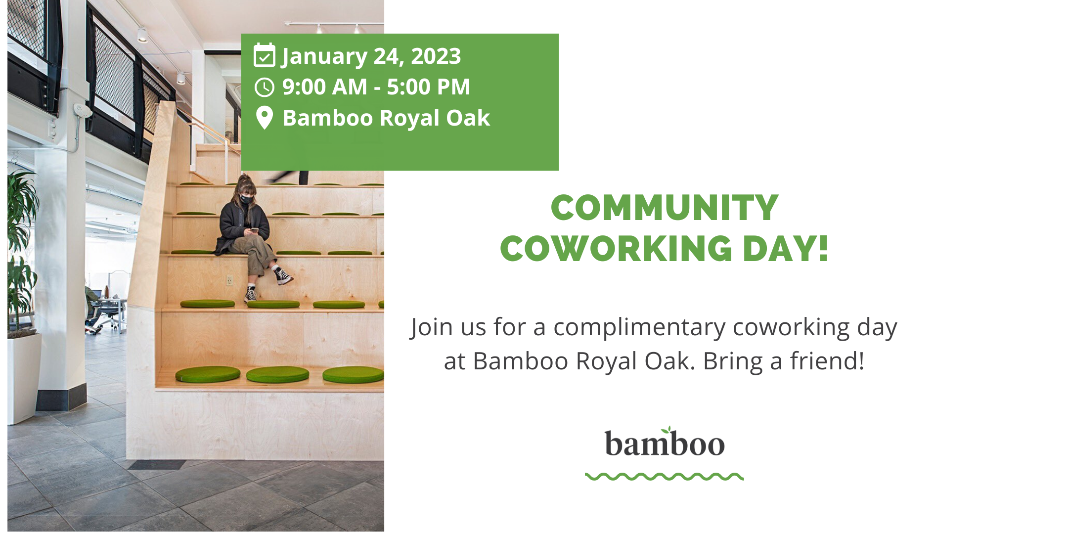 Community Coworking Day in Royal Oak Flyer