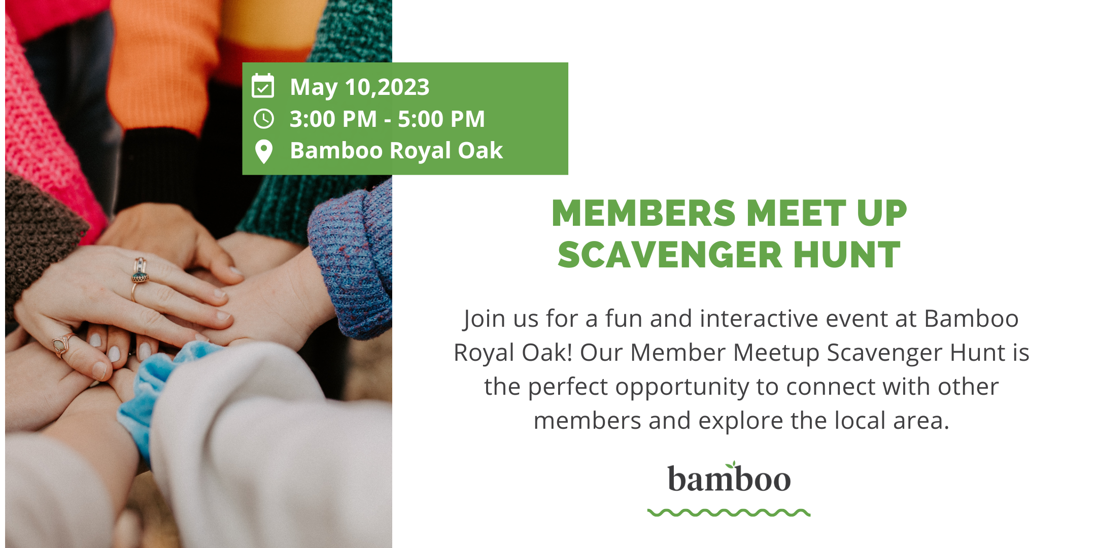 Members Meet Up - Scavenger Hunt Flyer