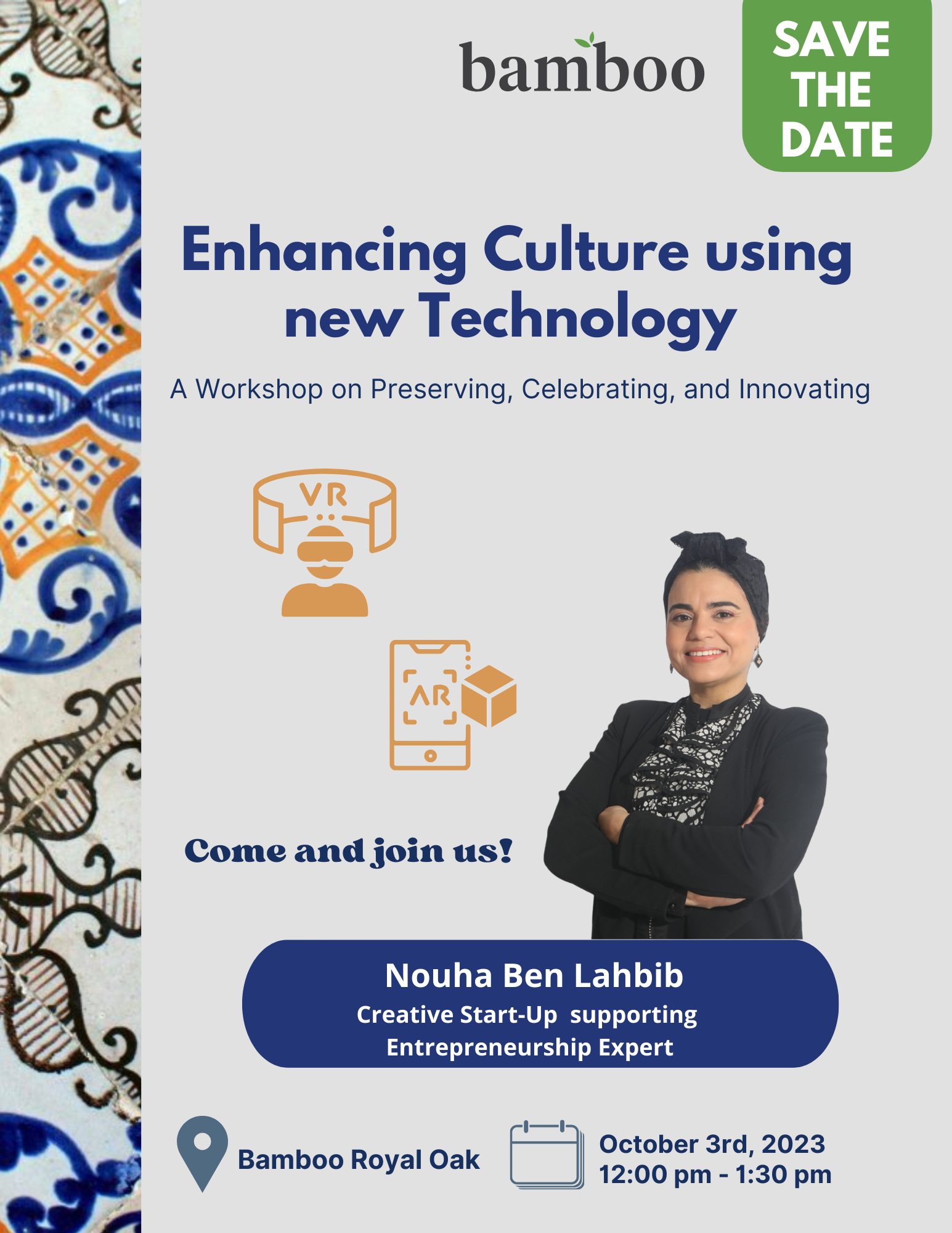 Enhancing Culture using new Technology Flyer