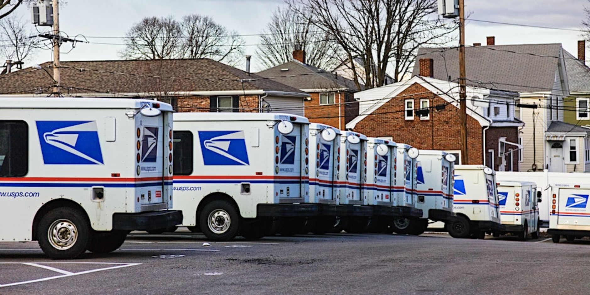 USPS trucks