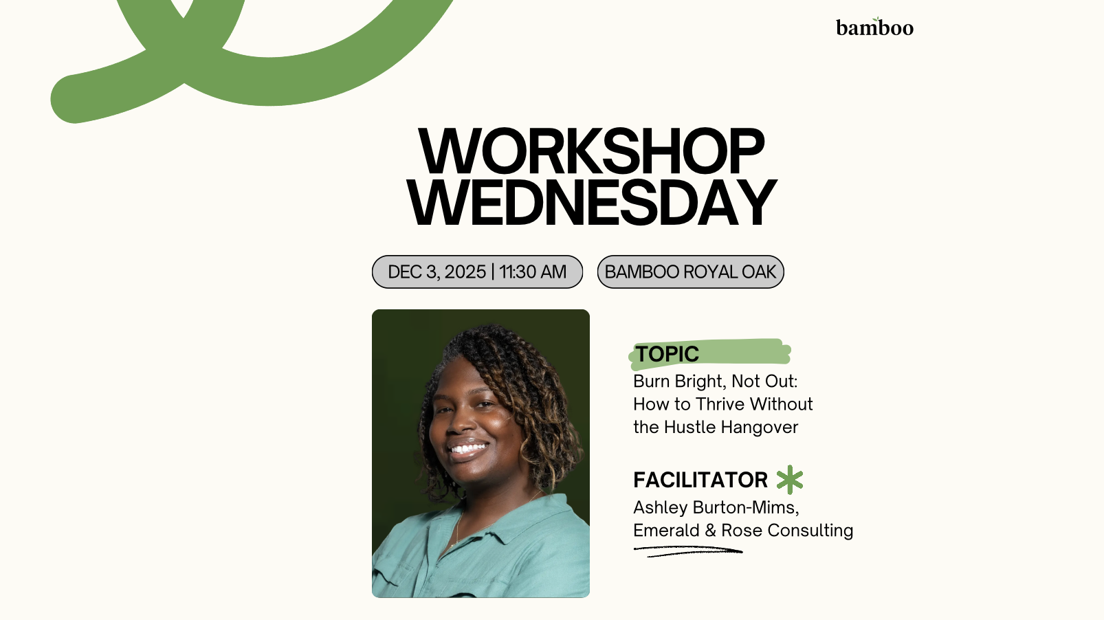 Workshop Wednesday flier