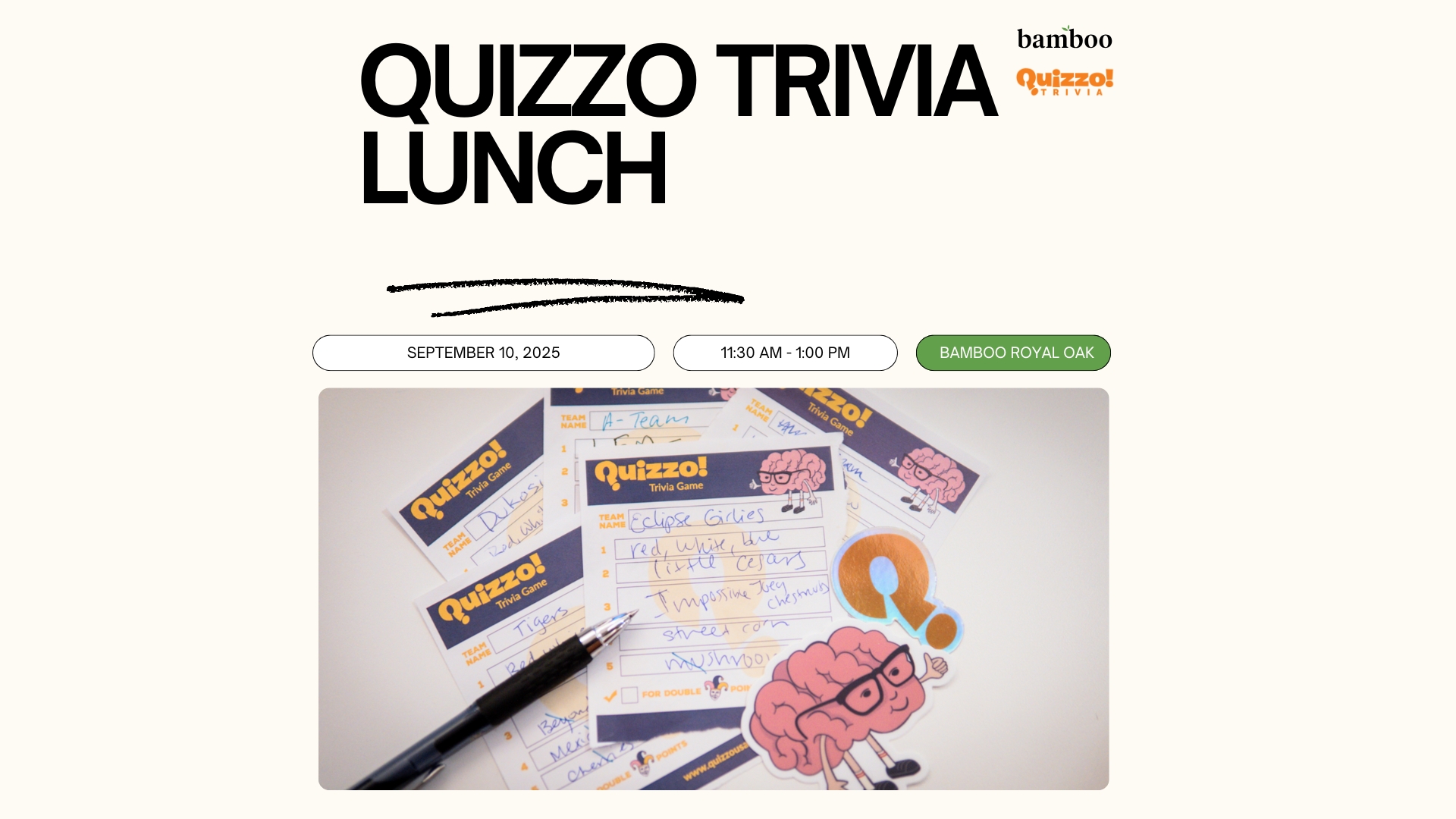 quizzo member lunch