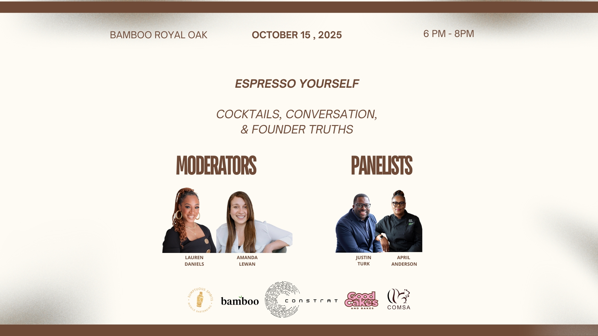 Espresso Yourself: Cocktails, Conversation & Founder Truths Graphic