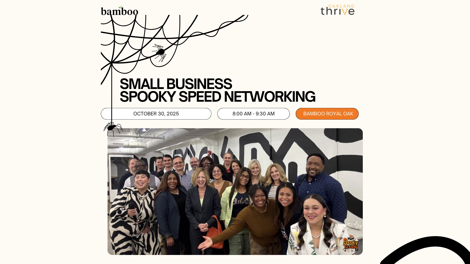 Small Business Spooky Speed Networking Graphic