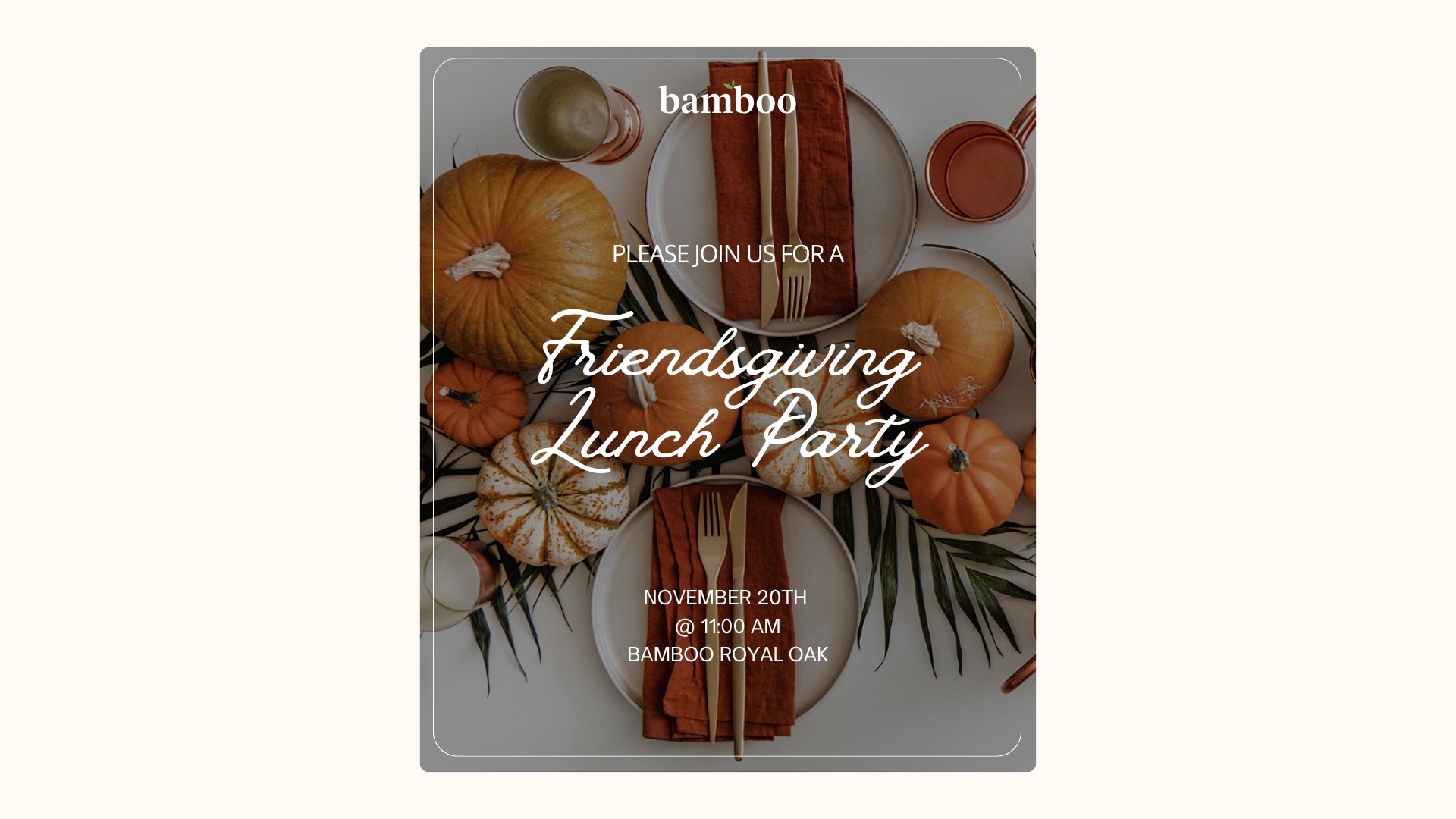 Friendsgiving Lunch Party Graphic