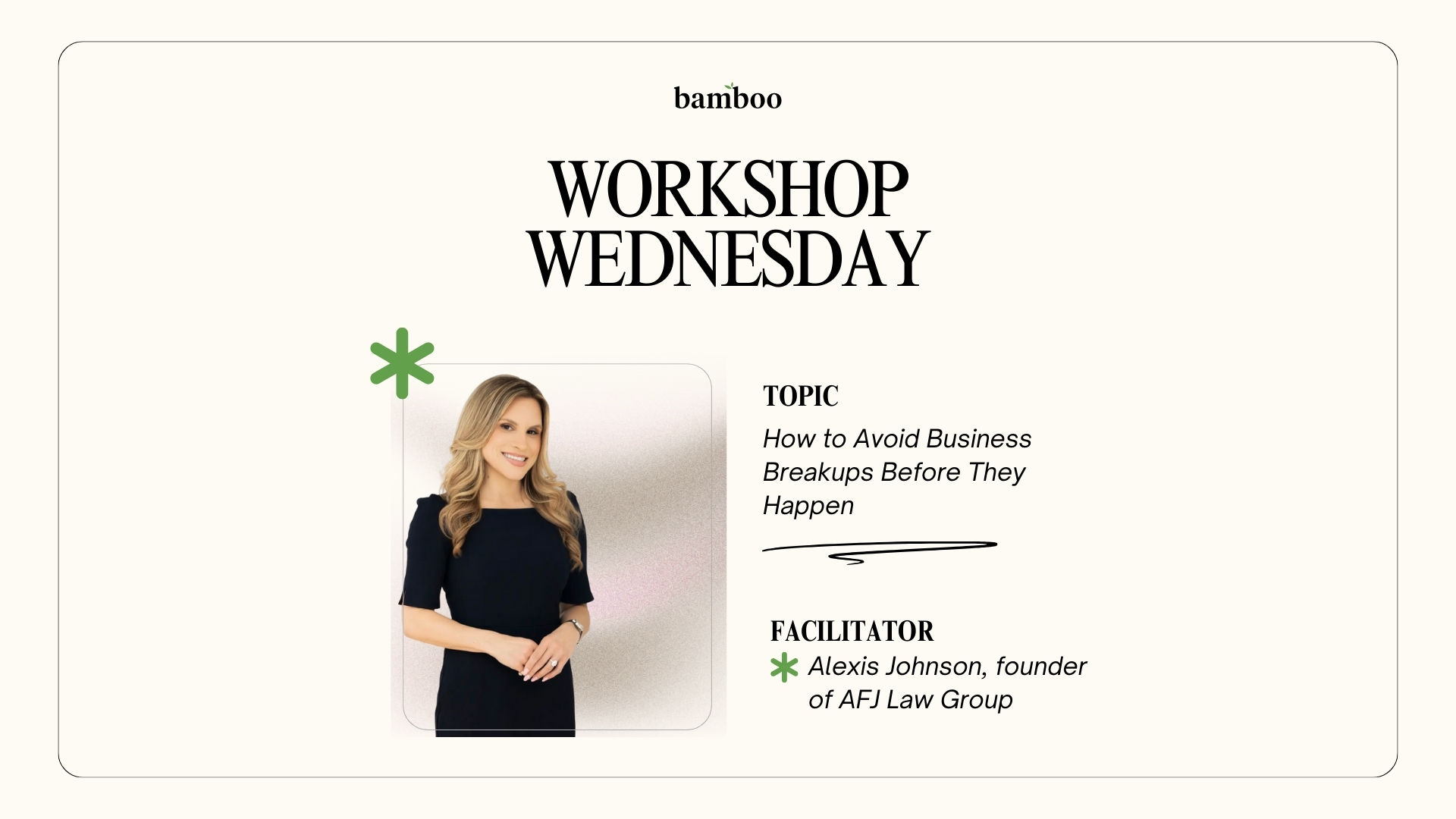 Workshop Wednesday flier