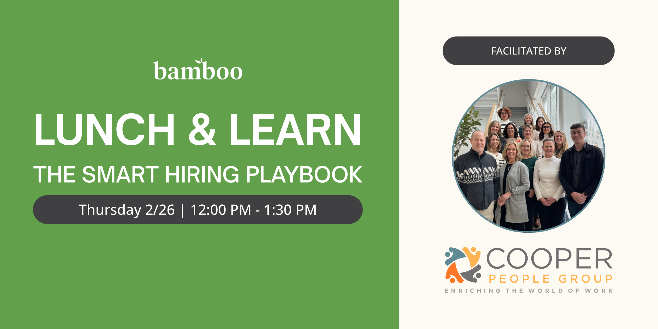 lunch & learn, smart hiring playbook