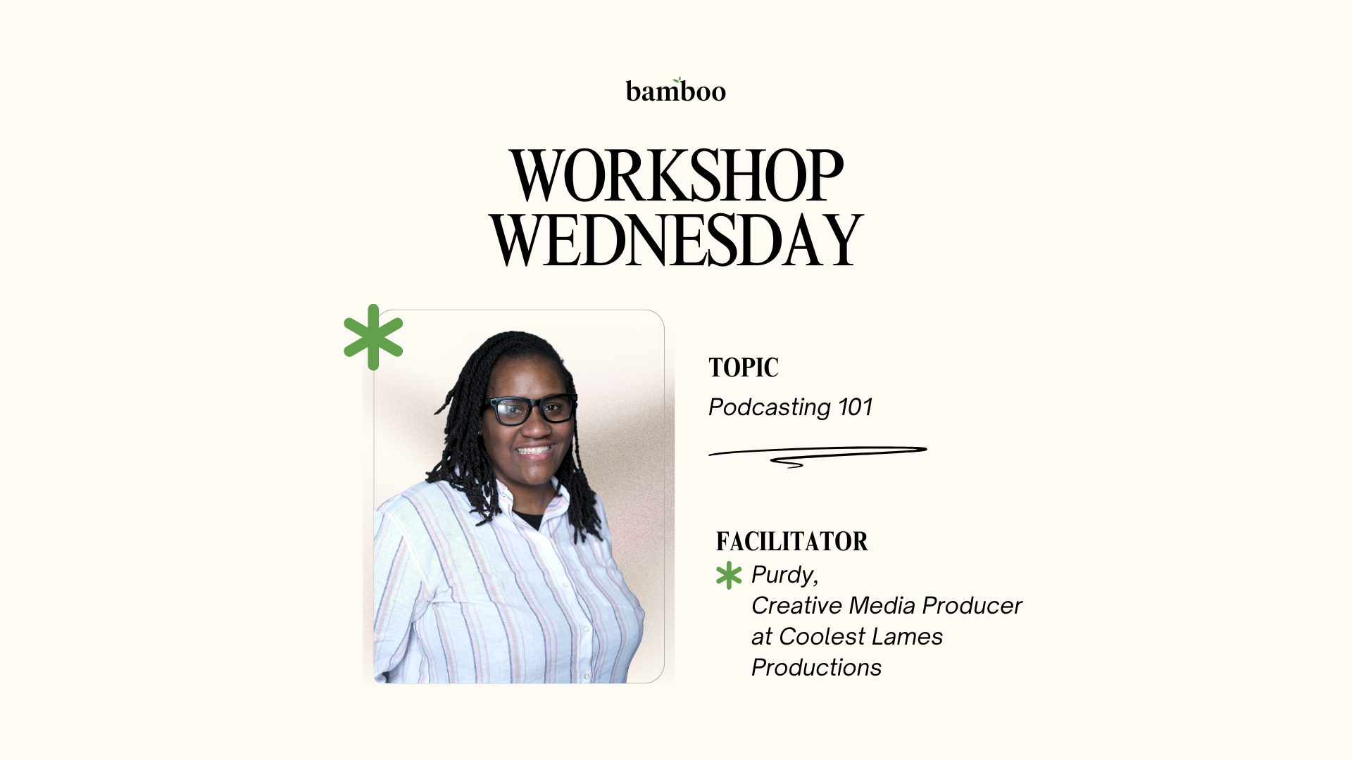 Workshop Wednesday flyer