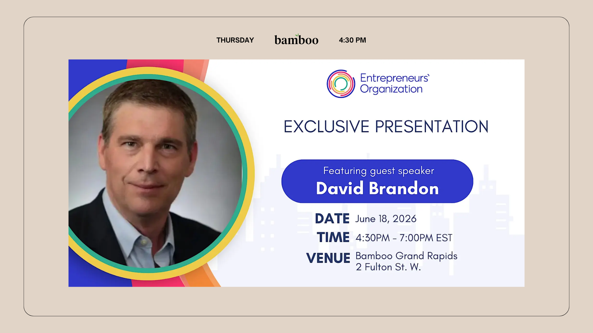 Exclusive presentation