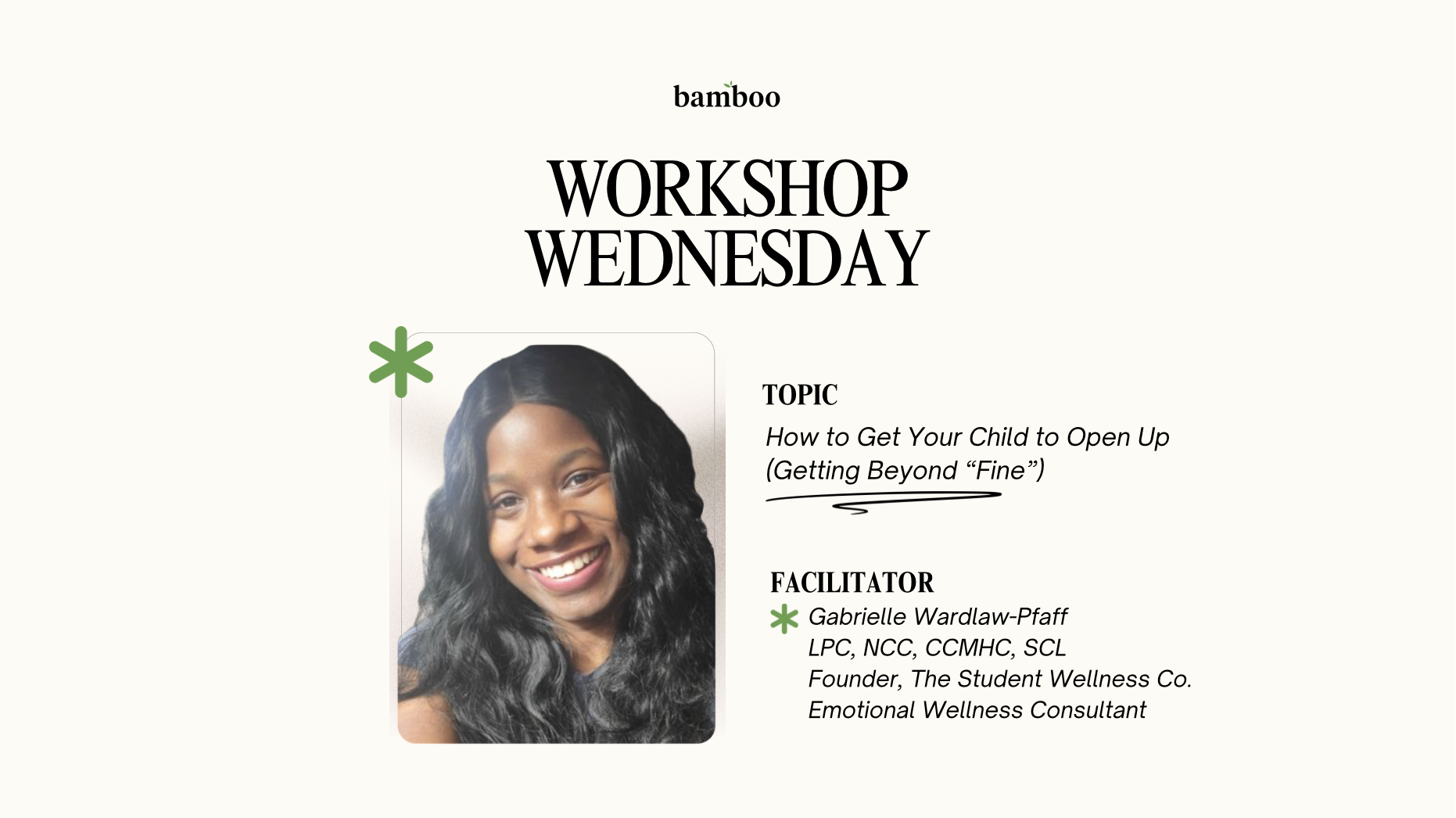 workshop Wednesday