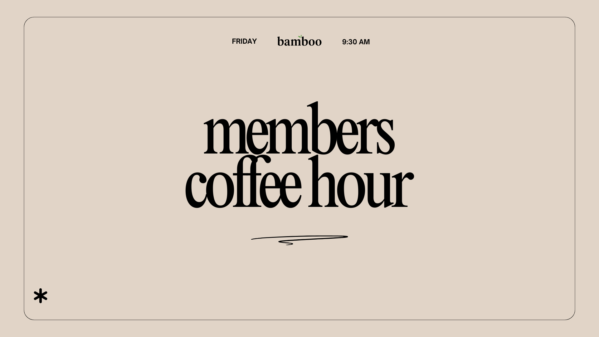 members coffee hour
