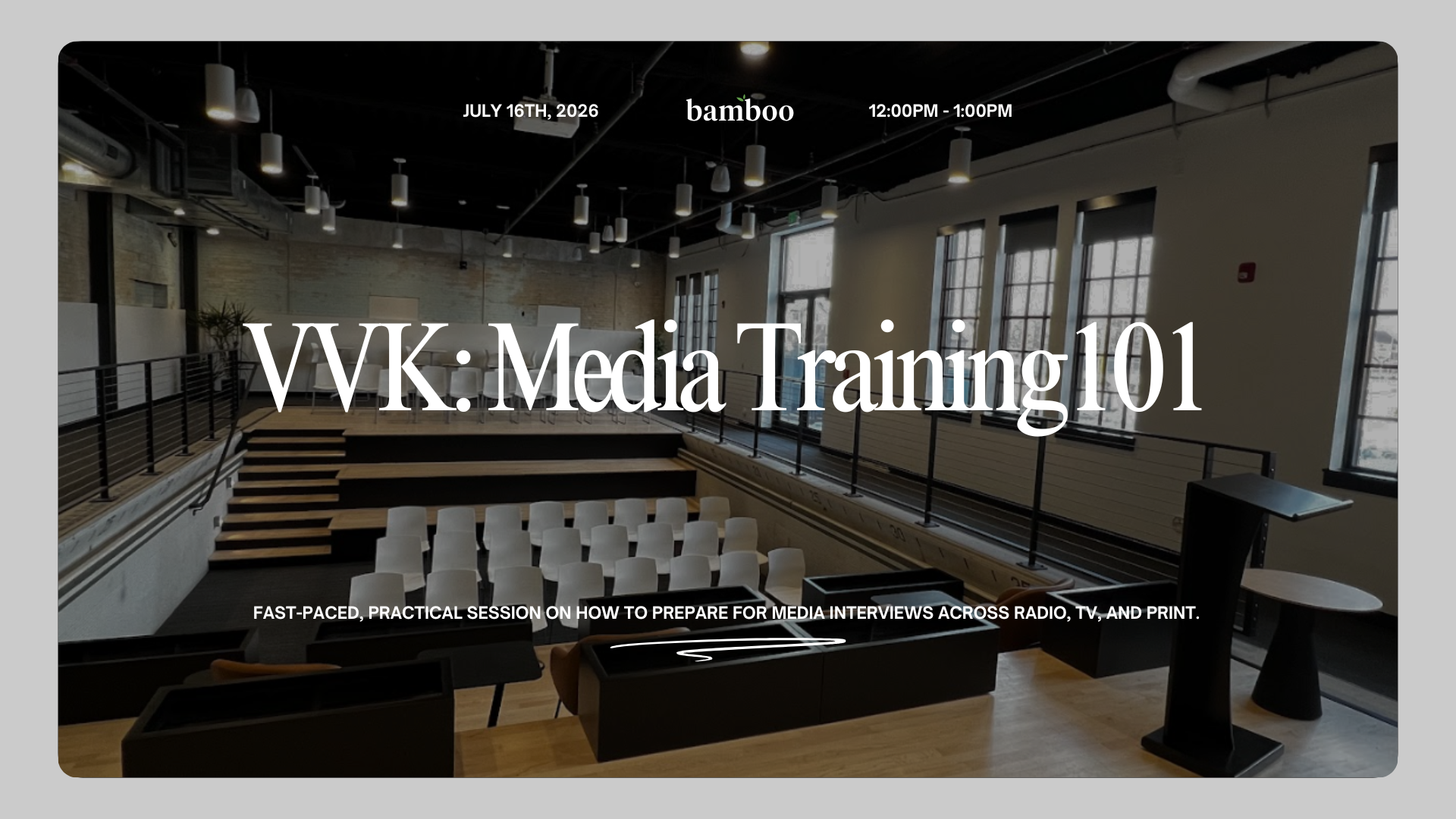 VVK: Media Training 101
