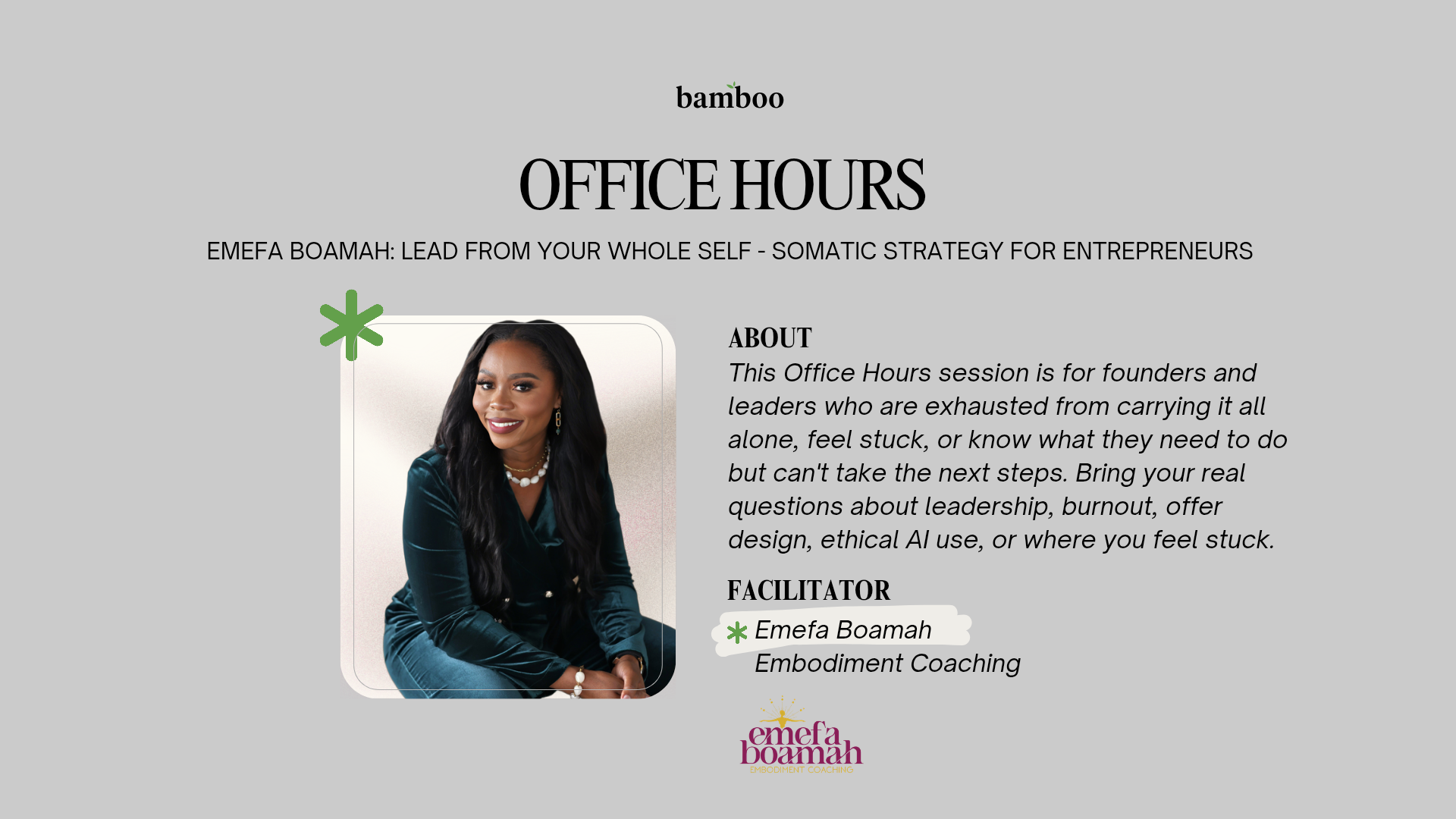 Lead from your whole self - Somatic Strategy for Entrepreneurs