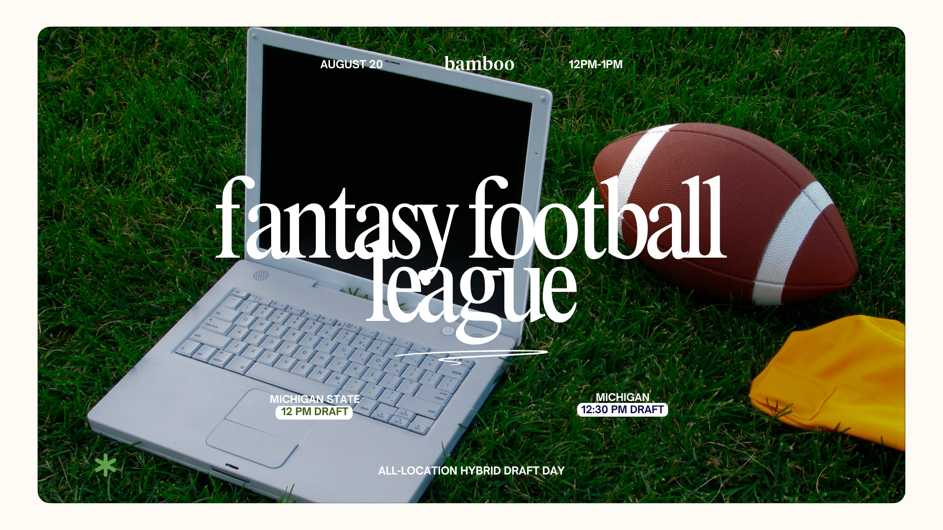 fantasy football draft flyer