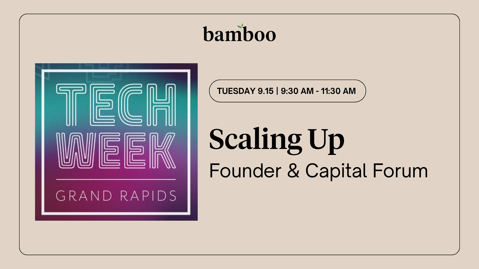 Scaling Up: Founder & Capital Forum