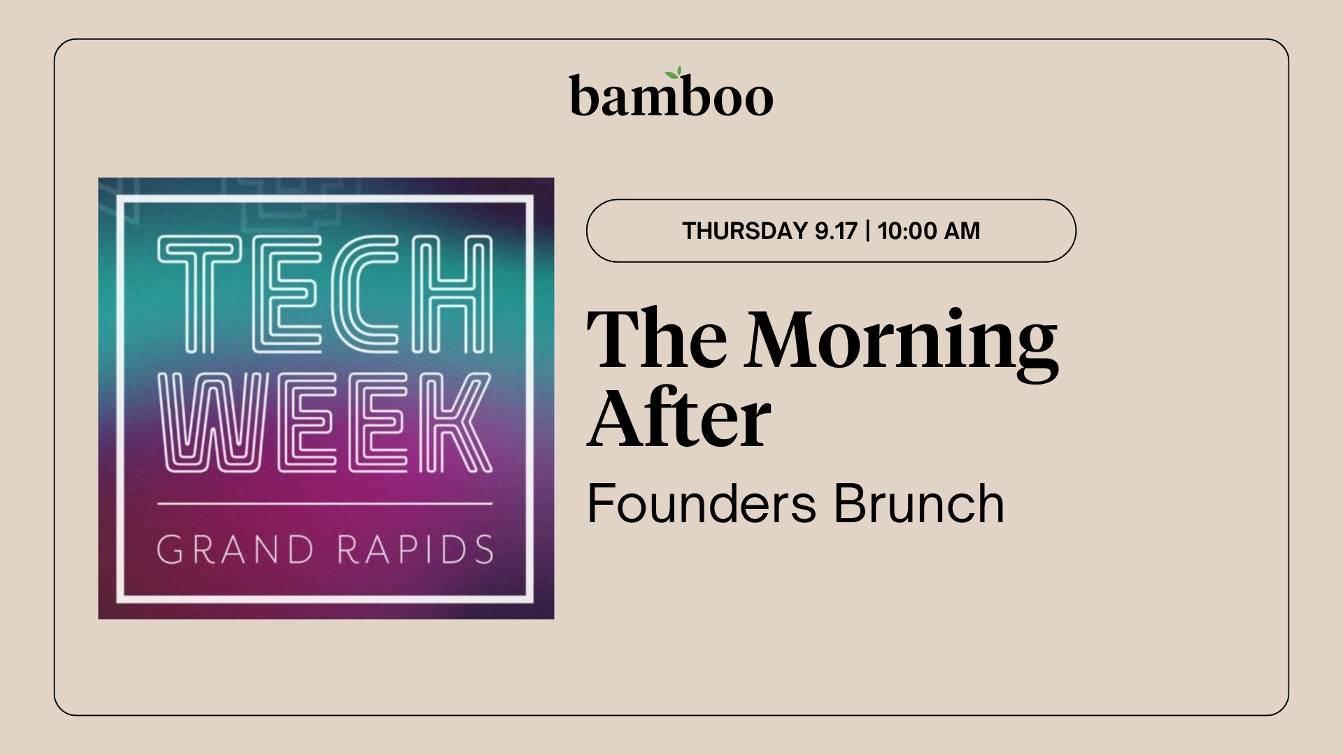 The Morning After: Founders Brunch