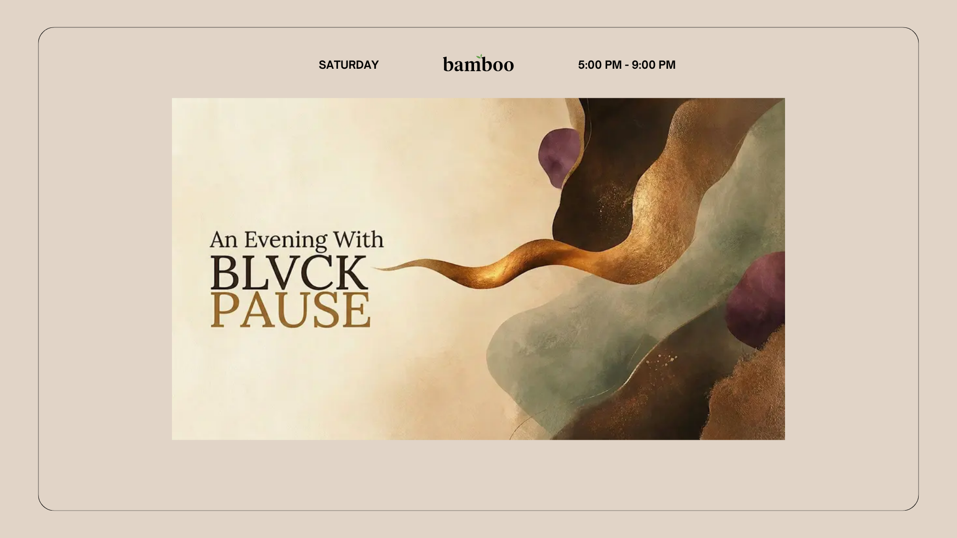An Evening with BLVCK PAUSE