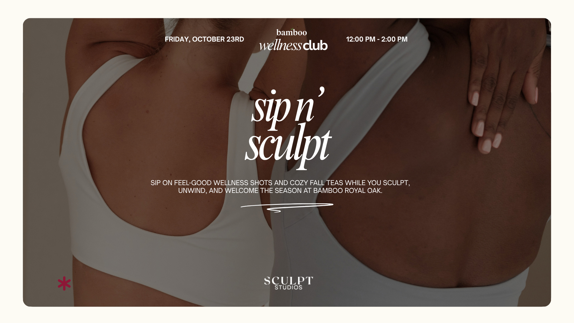 Bamboo Wellness Club: Sip n' Sculpt Graphic 