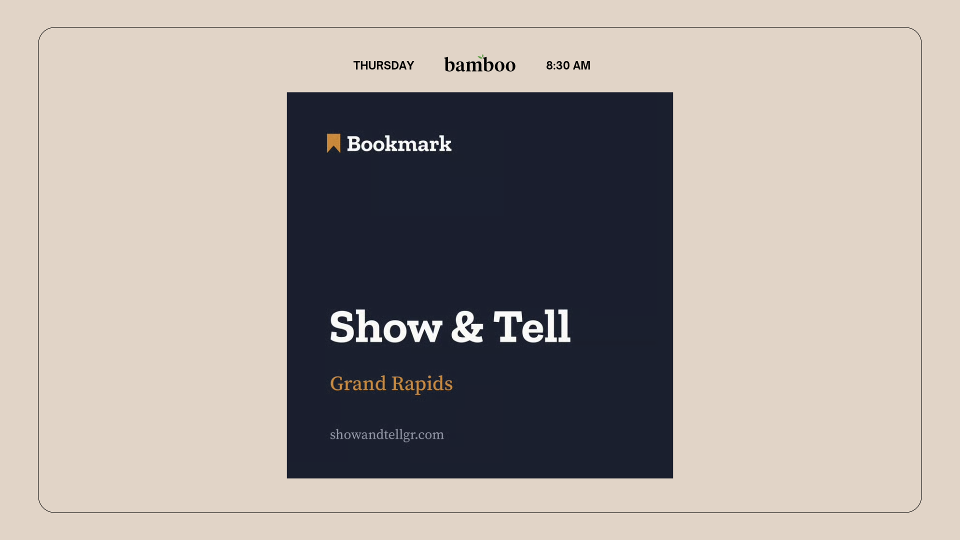 Bookmark Show & Tell