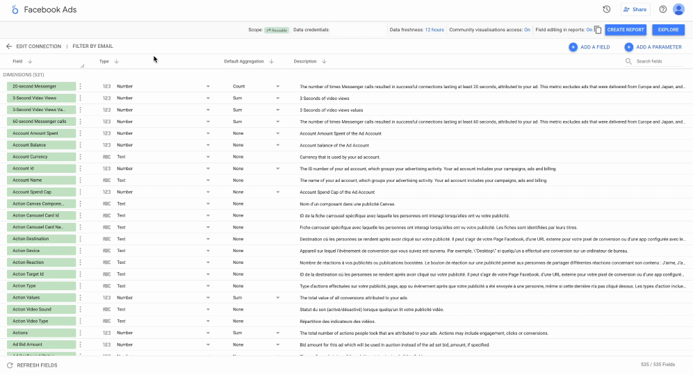 A GIF showing how to rename a data source in Looker Studio.