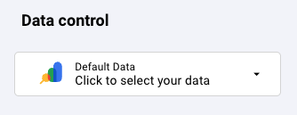 A screenshot from Looker Studio showing data control with a Google Search Console data source.