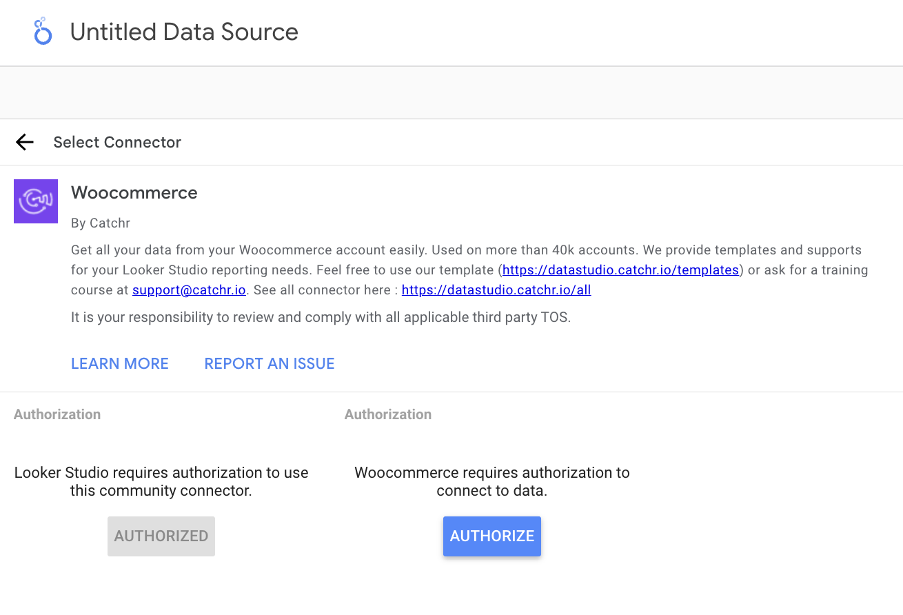 Authorize Catchr and WooCommerce accounts