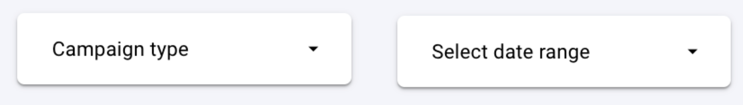 Looker Studio controls for campaign type and date range.