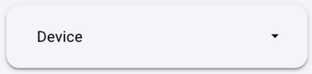 Looker Studio control card labeled ‘Device’ with a dropdown arrow.